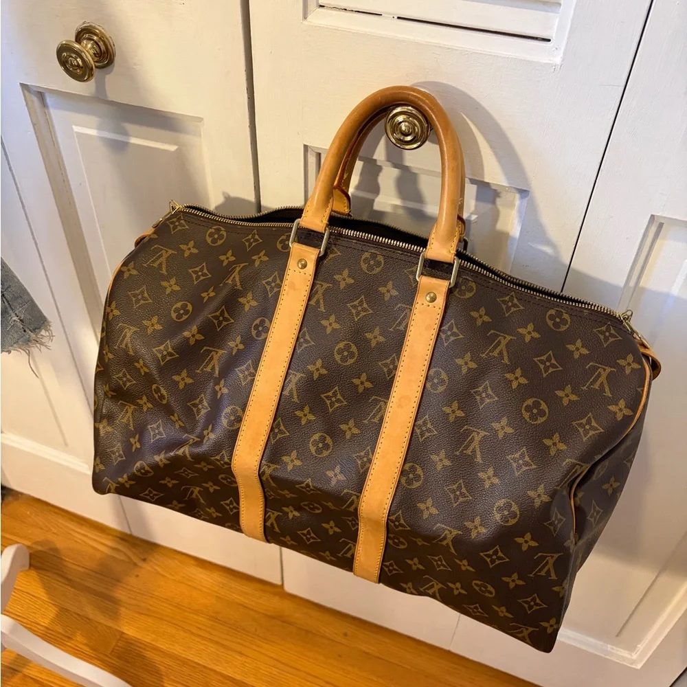 Final price - Louis Vuitton Keepall 45 Monogram Duffel Bag in Brown and Tan - Picture 1 of 15